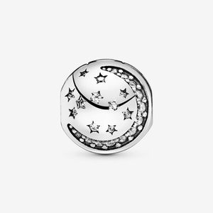 Pandora Sparkling Moon & Star Clip Charm 🌙 ✨